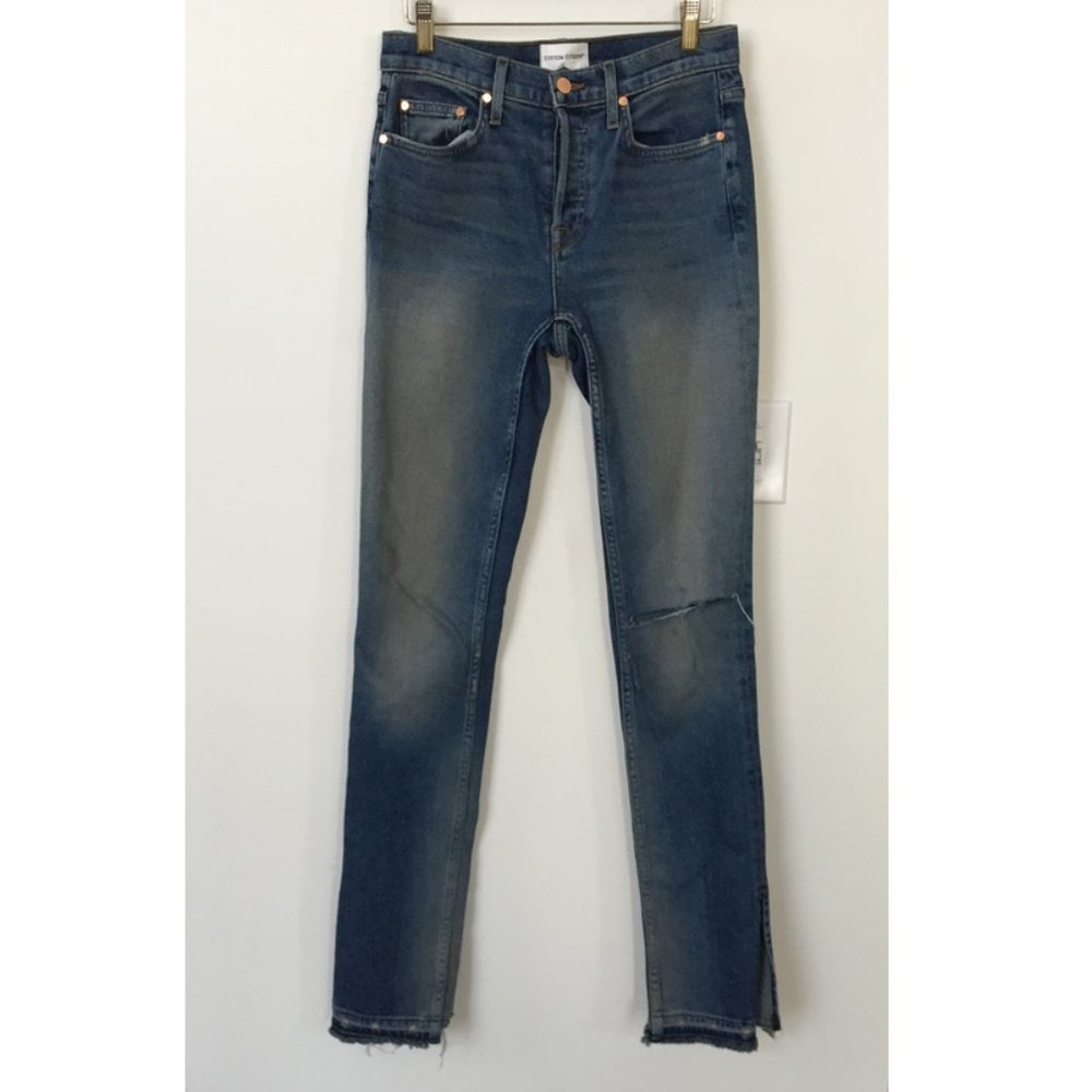 Cotton Citizen High Split Distressed Jeans